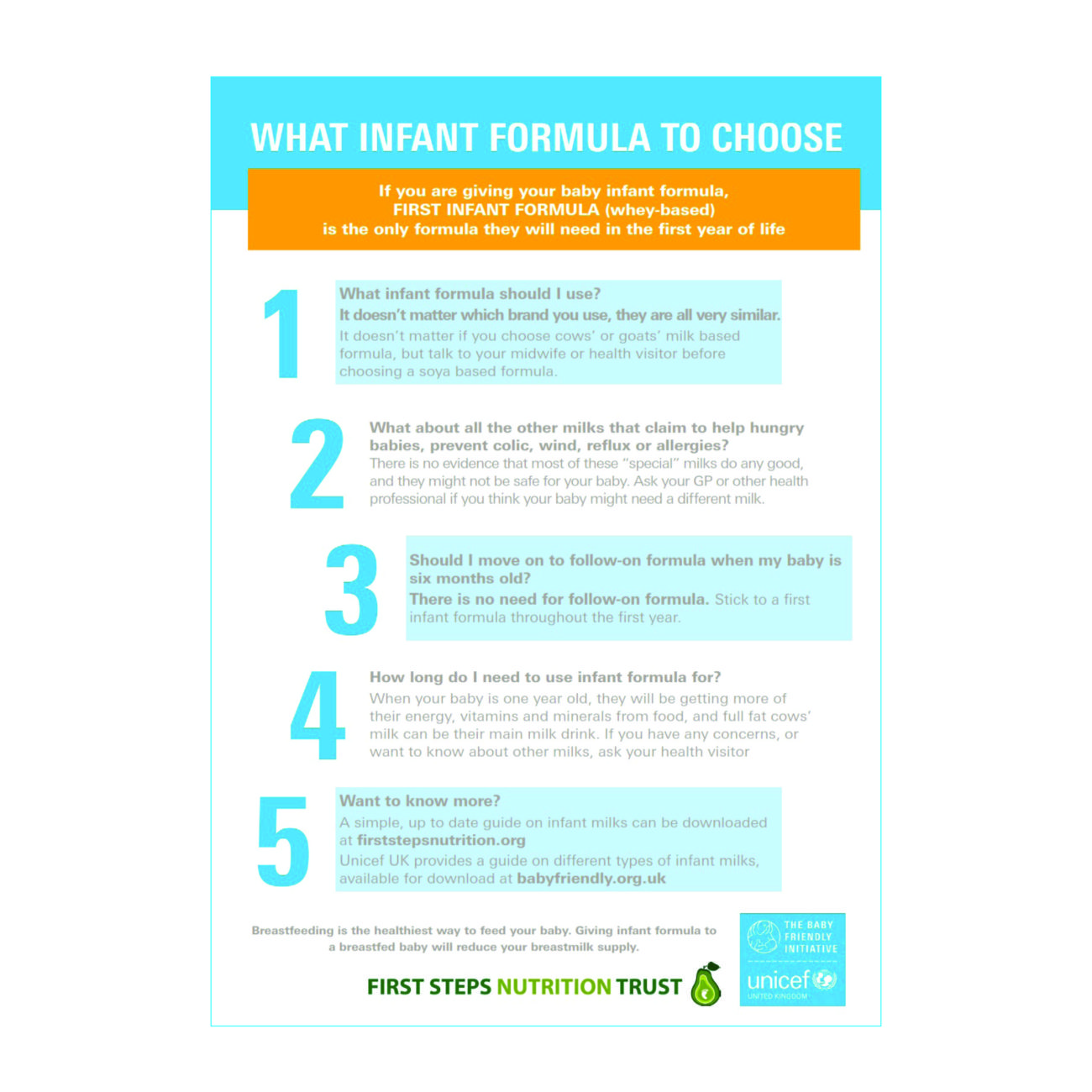 Infant Formula And Responsive Bottle Feeding Baby Friendly Initiative