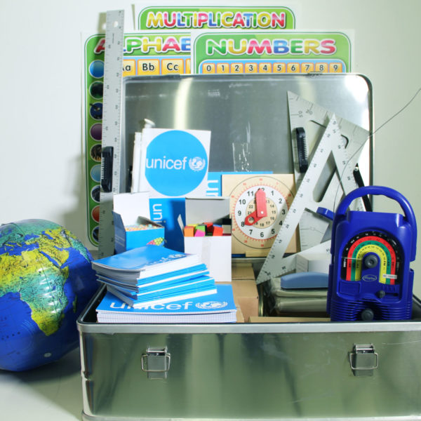 School supplies to help children continue their education in an emergency.