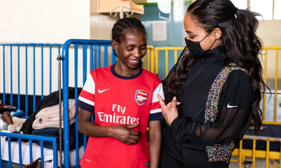 Alex finds an Arsenal supporter in Namibia